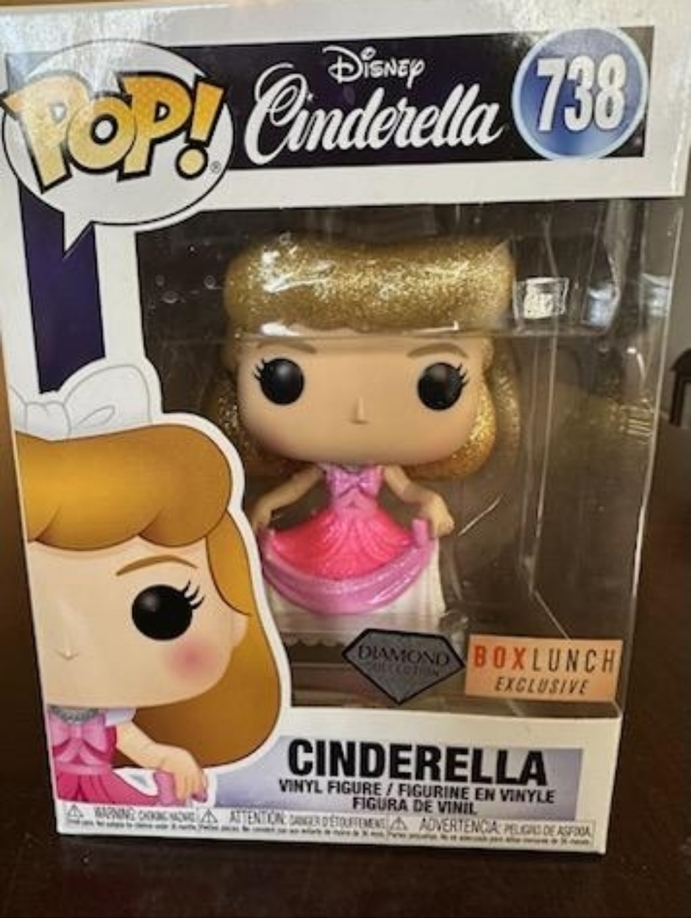 Funko Cinderella Vinyl Figure - Pink Dress with Gold Hair